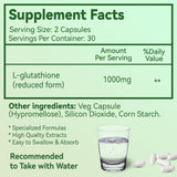 EAZGOO L-Glutathione Capsules 1000mg bottle with label