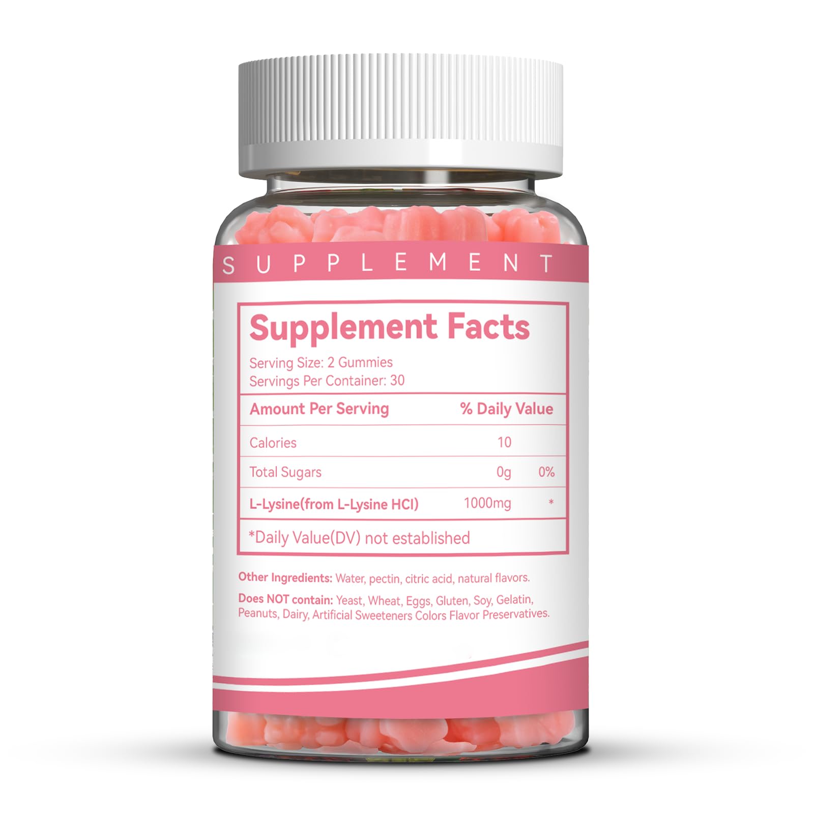 EAZGOO L-Lysine 1000mg Gummies with a measuring spoon