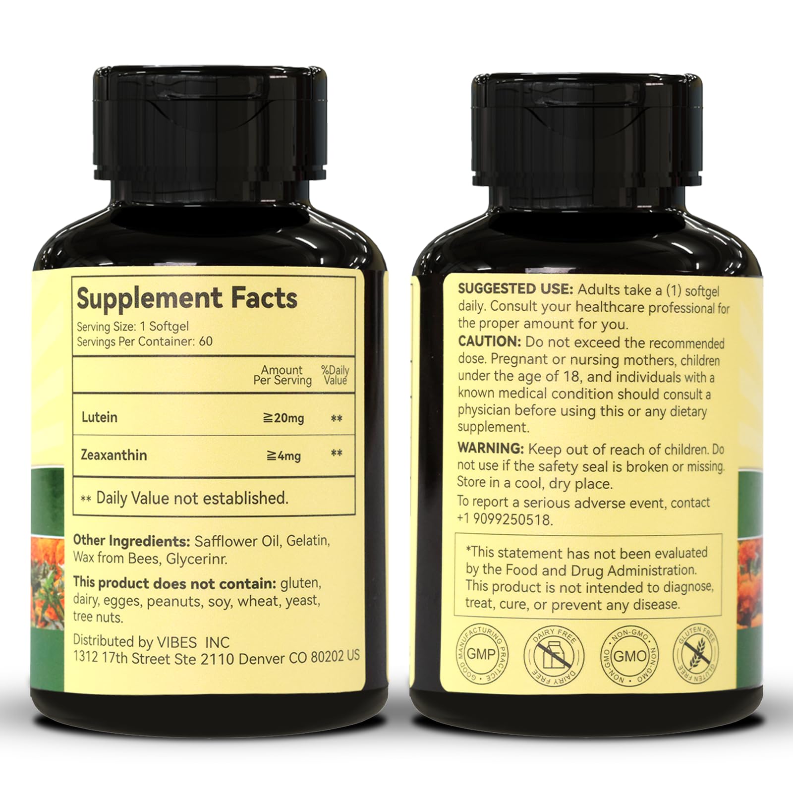 EAZGOO Lutein Supplement bottle on a table