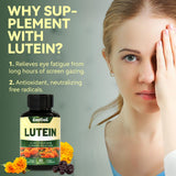 EAZGOO Lutein Supplement softgels in a hand