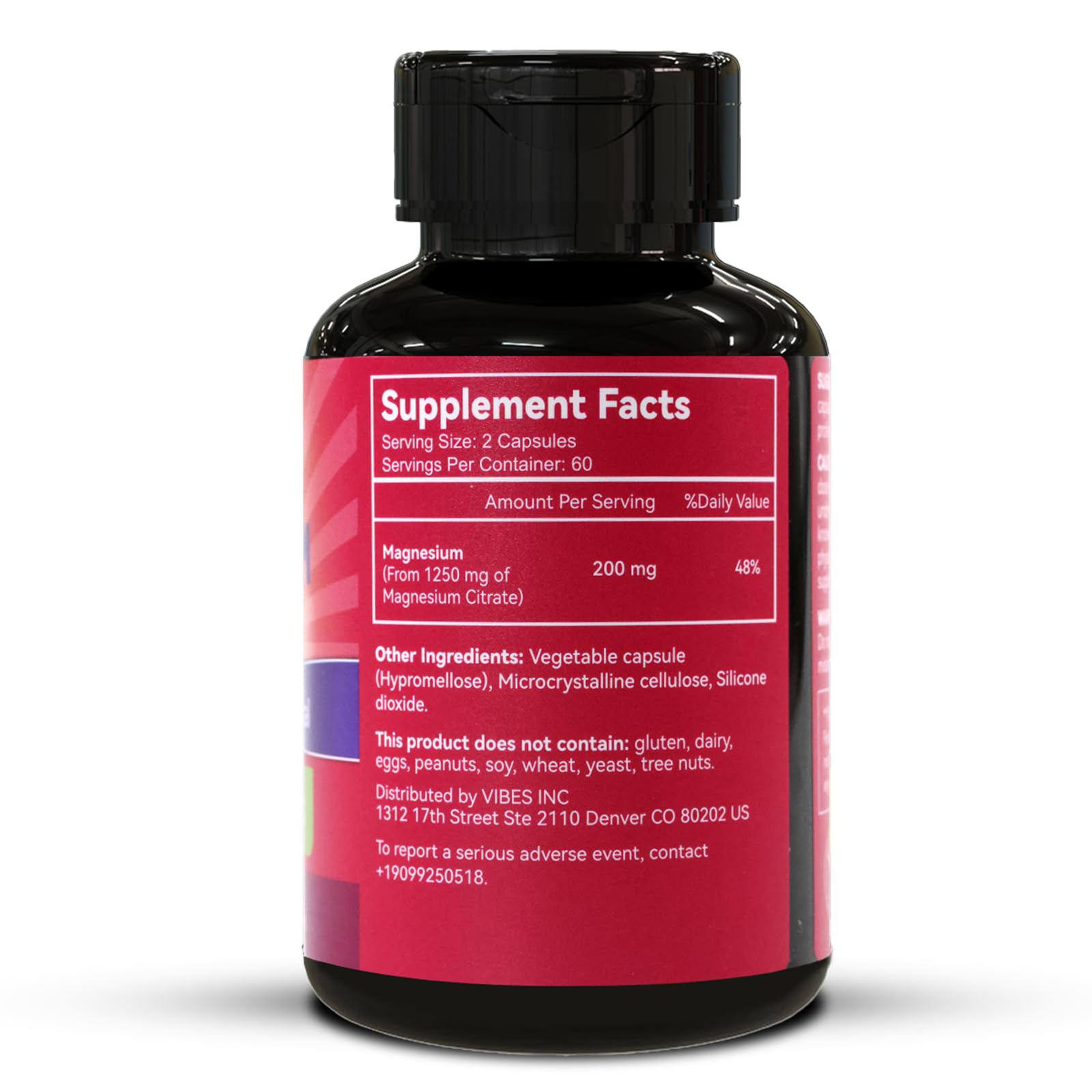 EAZGOO Magnesium Citrate Capsules with two capsules on a wooden surface