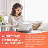 EAZGOO Magnesium Citrate Gummies 200mg on a wooden table