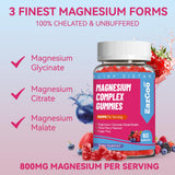 EAZGOO Magnesium Complex Gummies opened package showing gummies
