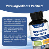 EAZGOO Magnesium Glycinate Capsules on a wooden table
