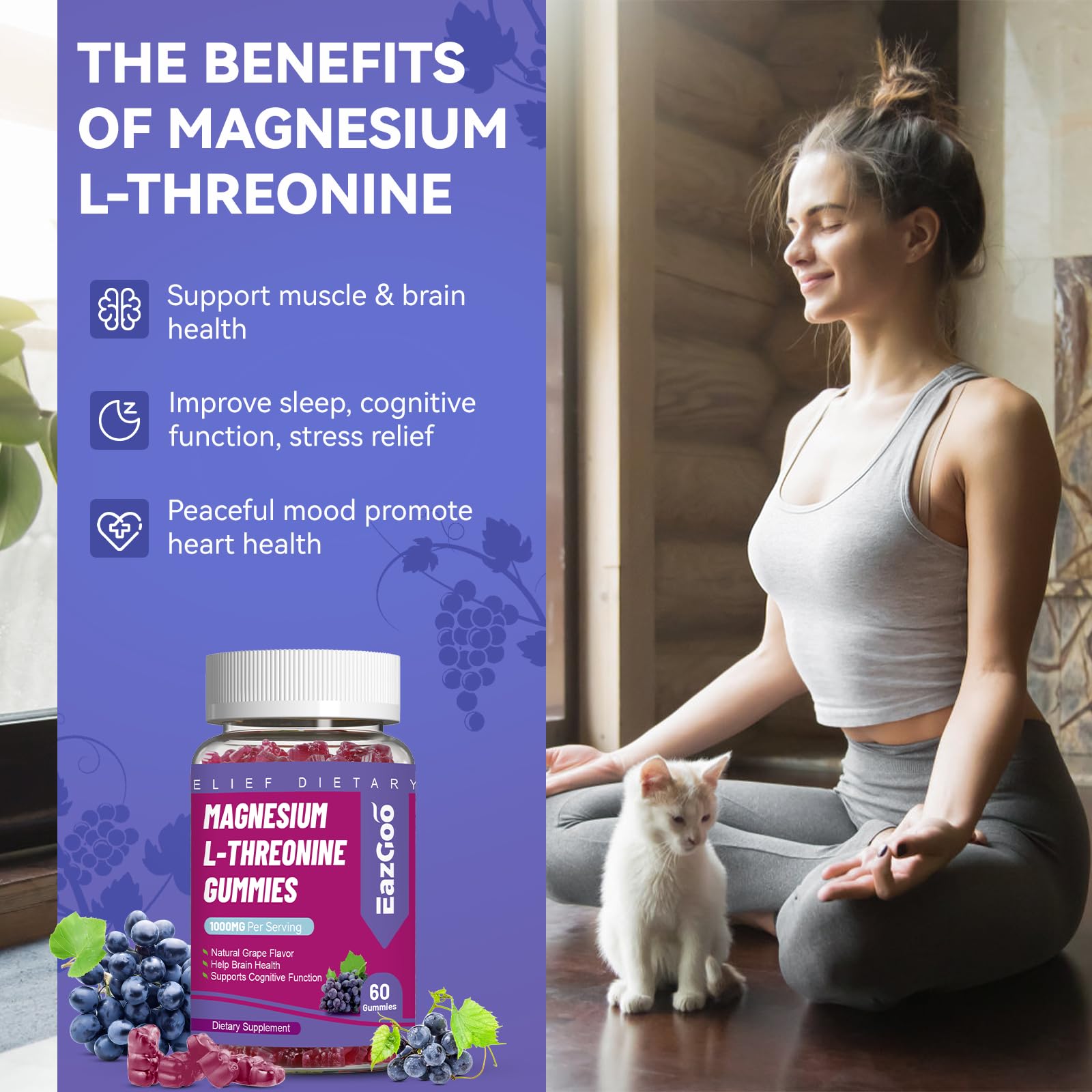 EAZGOO Magnesium Threonine Gummies nutritional information