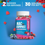 EAZGOO NAC Gummies 800mg bottle with open lid