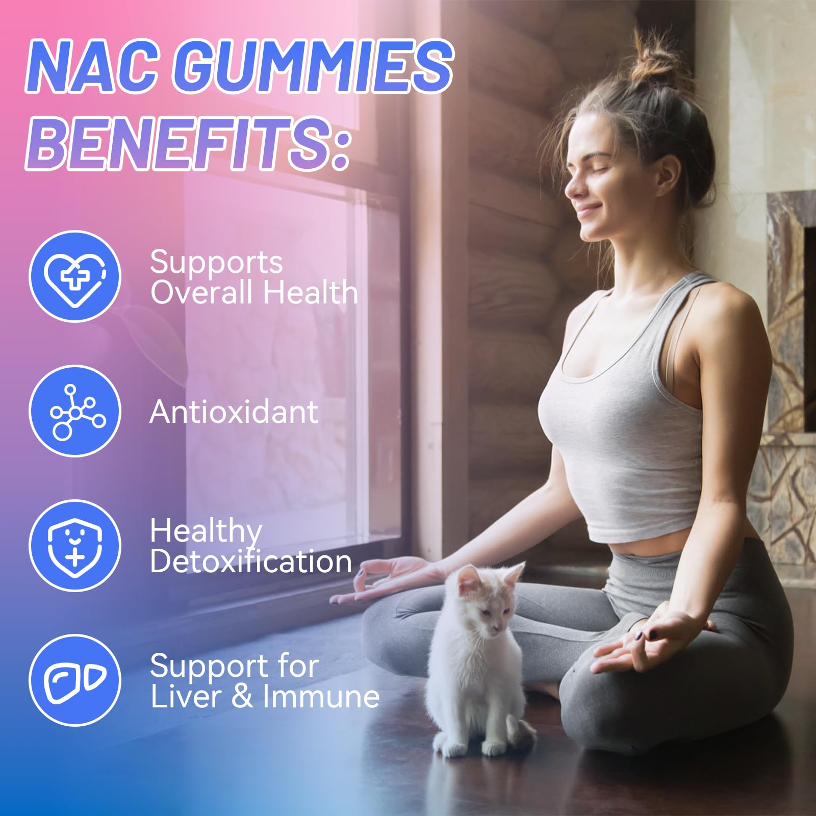 EAZGOO NAC Gummies 800mg close-up of gummies
