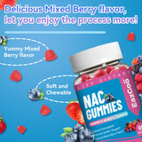 EAZGOO NAC Gummies mixed berry flavour close-up