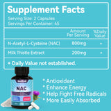 EAZGOO NAC Supplement 800mg back view of bottle