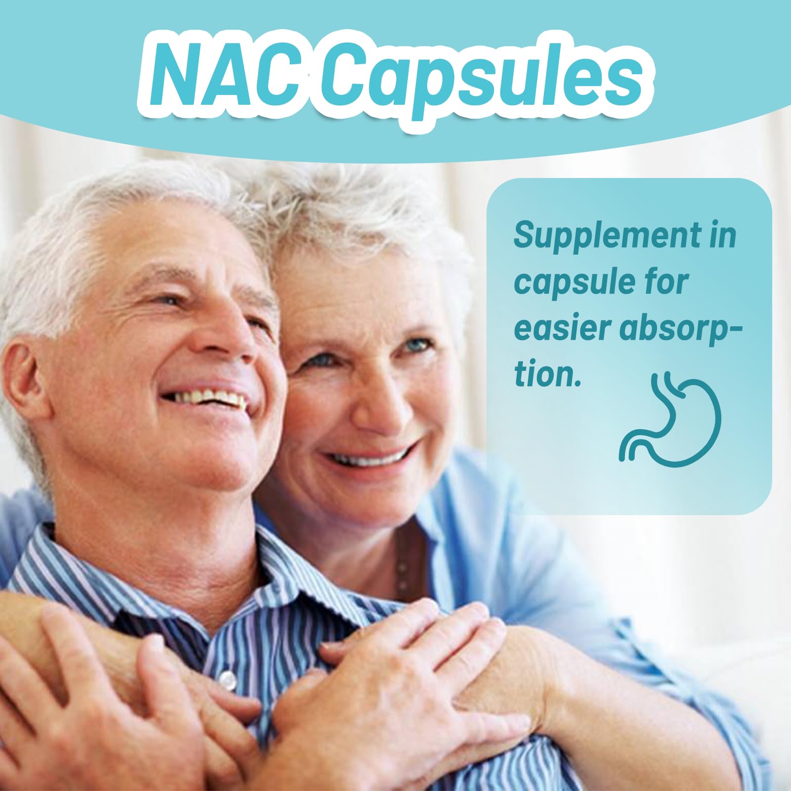 EAZGOO NAC Supplement 800mg capsule close-up