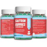 EAZGOO Saffron Gummies bottle on a wooden table