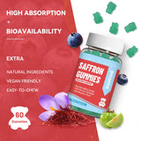 EAZGOO Saffron Gummies lifestyle image with fruit
