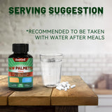 EAZGOO Saw Palmetto Supplement 750mg on a wooden table