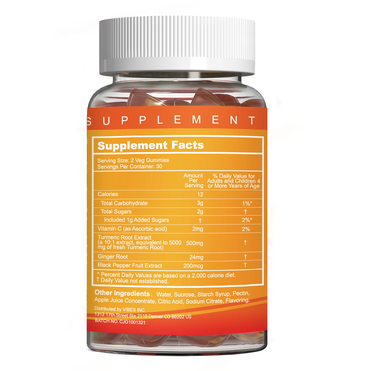 EAZGOO Turmeric Ginger Gummies two bottles together