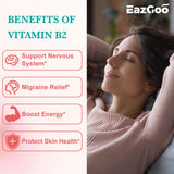 EAZGOO Vitamin B2 Gummies displayed on a wooden table