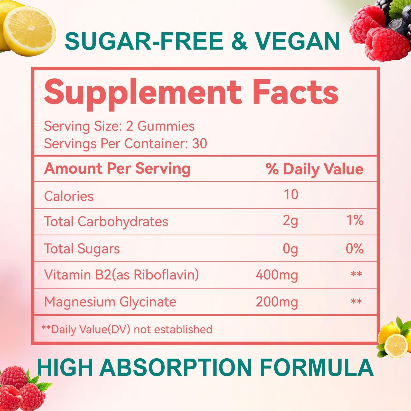 EAZGOO Vitamin B2 Gummies packaging with raspberry-lemon flavour