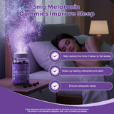 EC Hometec Melatonin Gummies 5mg in a bowl with fresh mulberries