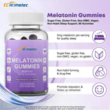 EC Hometec Melatonin Gummies 5mg side view showing gummies