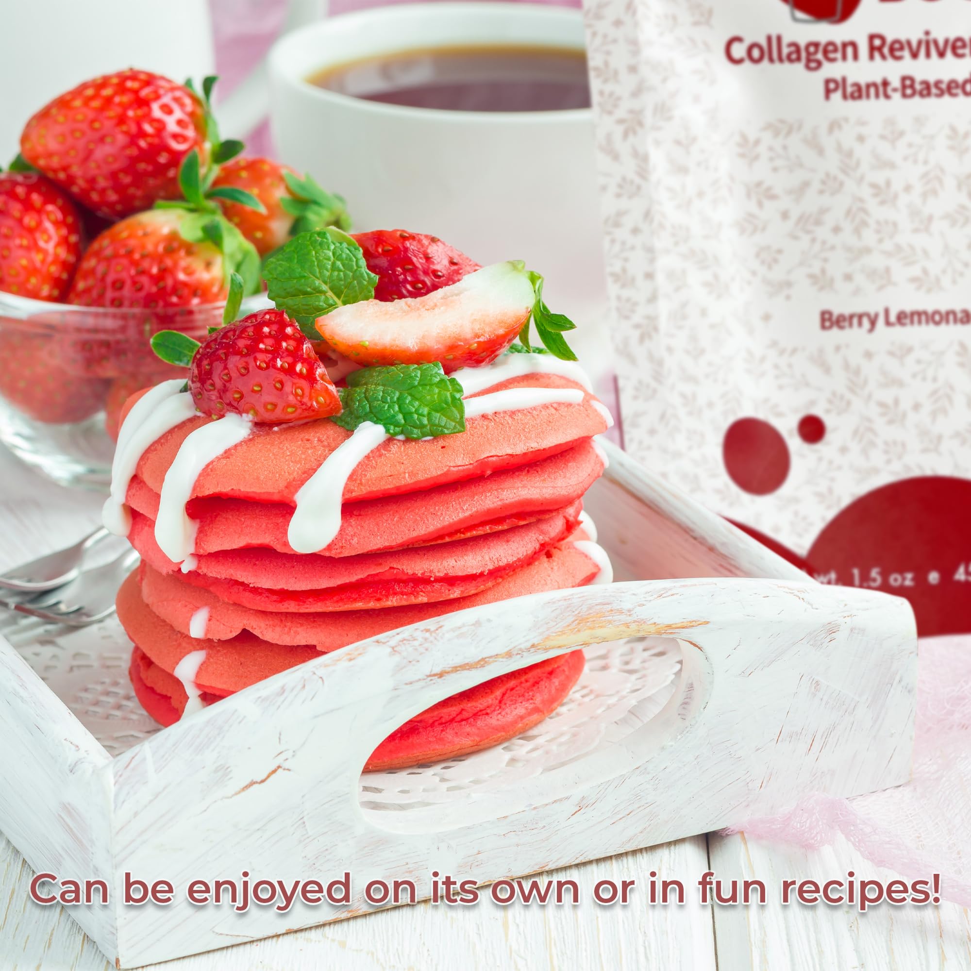 Ecco Bella Plant-Based Collagen Powder 45g berry lemonade flavour
