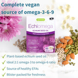 Echiomega Vegan Omega 3-6-9 Capsules blister packaging