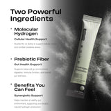 Echo Water Hydrogen Prebiotic Drink Mix sachets opened with powder