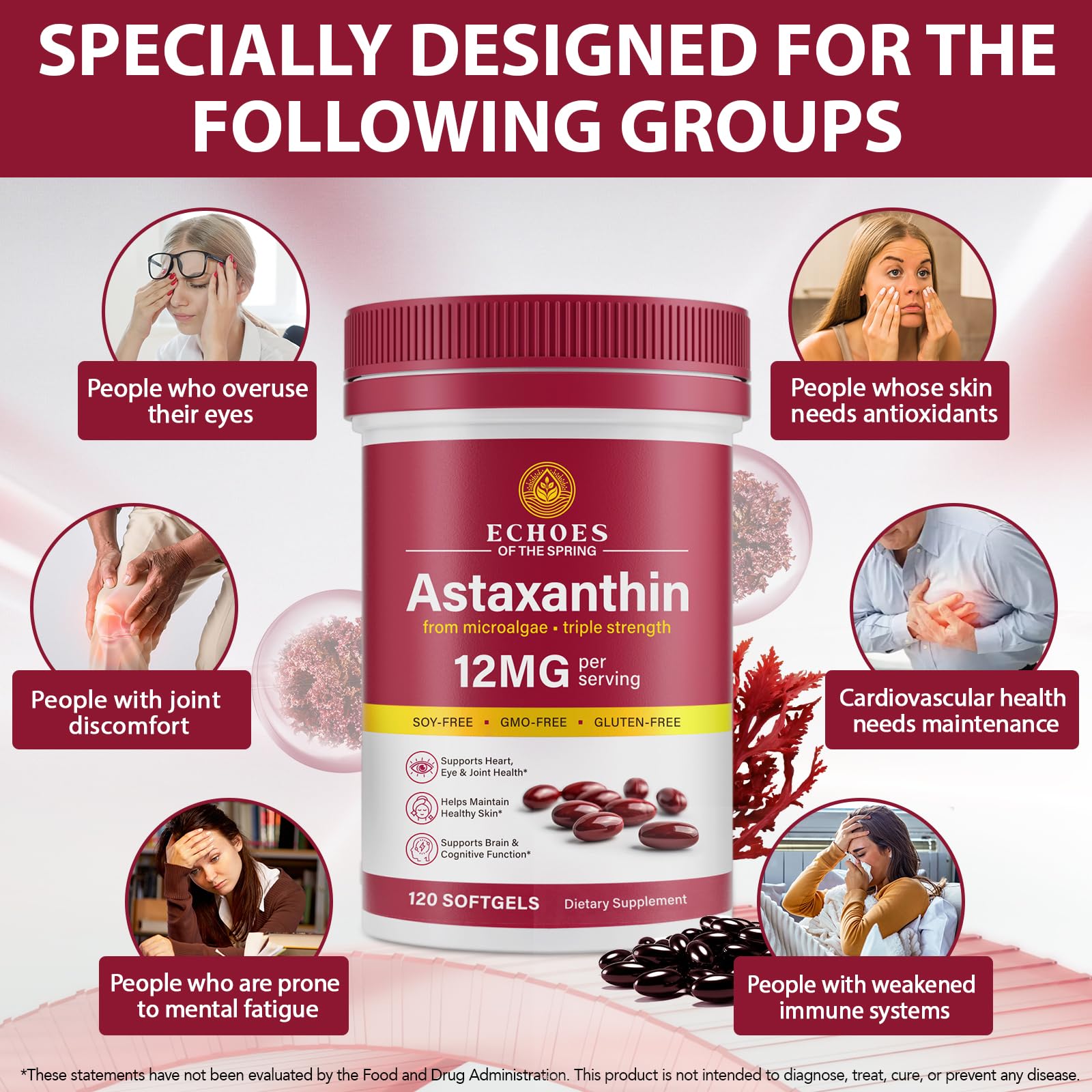 Echoes of the Spring Astaxanthin Softgels 12mg side view