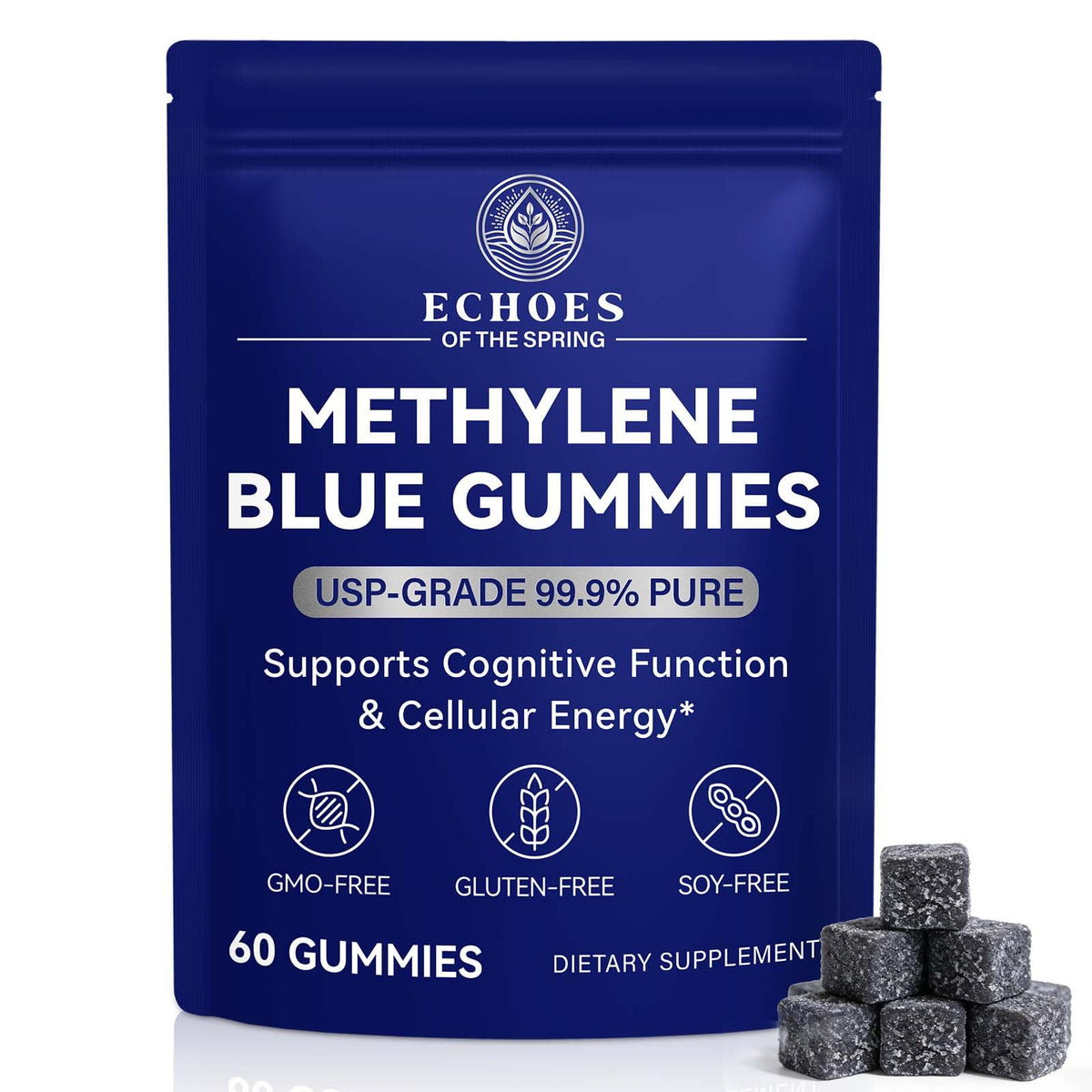 Echoes of the Spring Methylene Blue Gummies front view