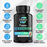 EchoHeals CEUTICALS Berberine Supplement back view with ingredient list