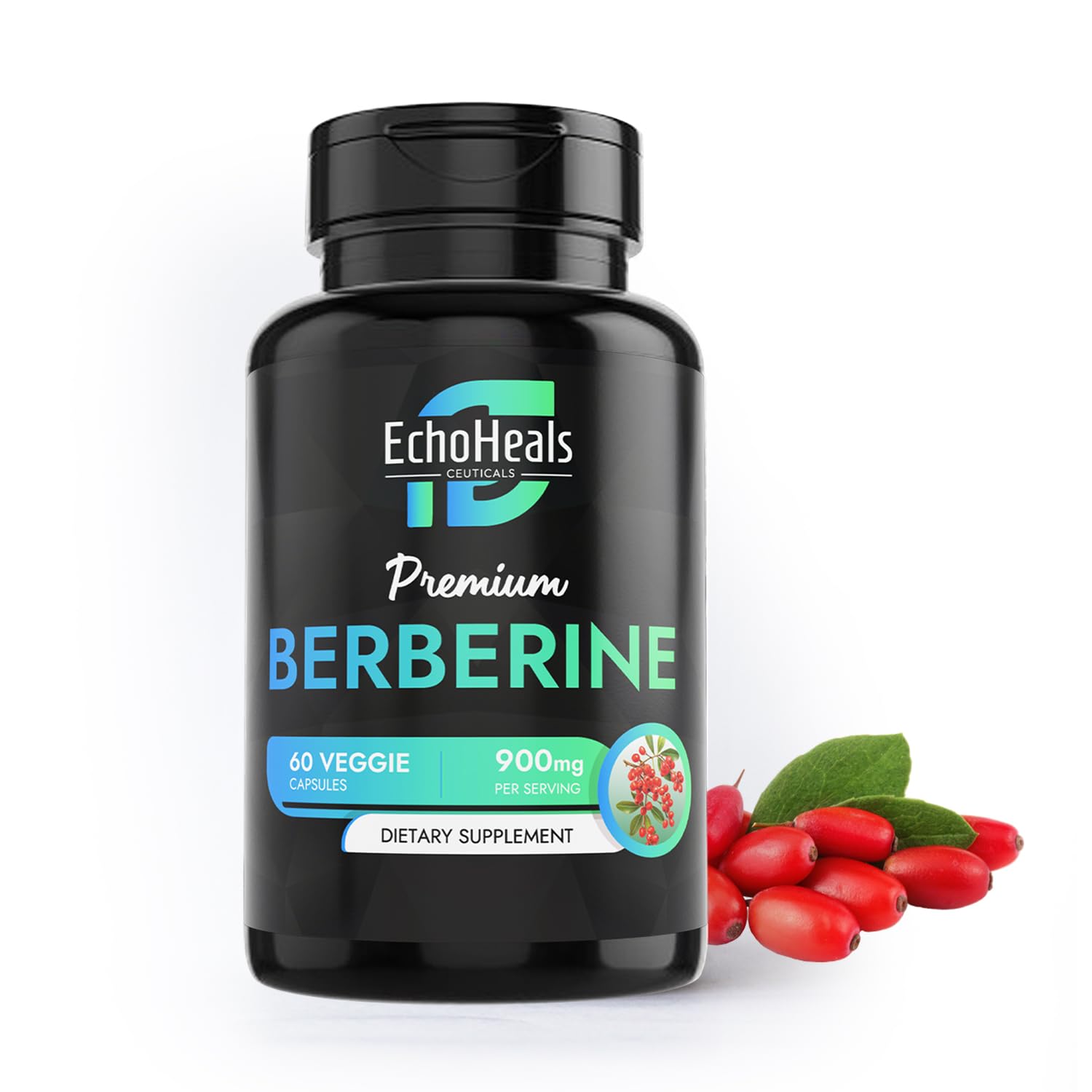 EchoHeals CEUTICALS Berberine Supplement front view with packaging