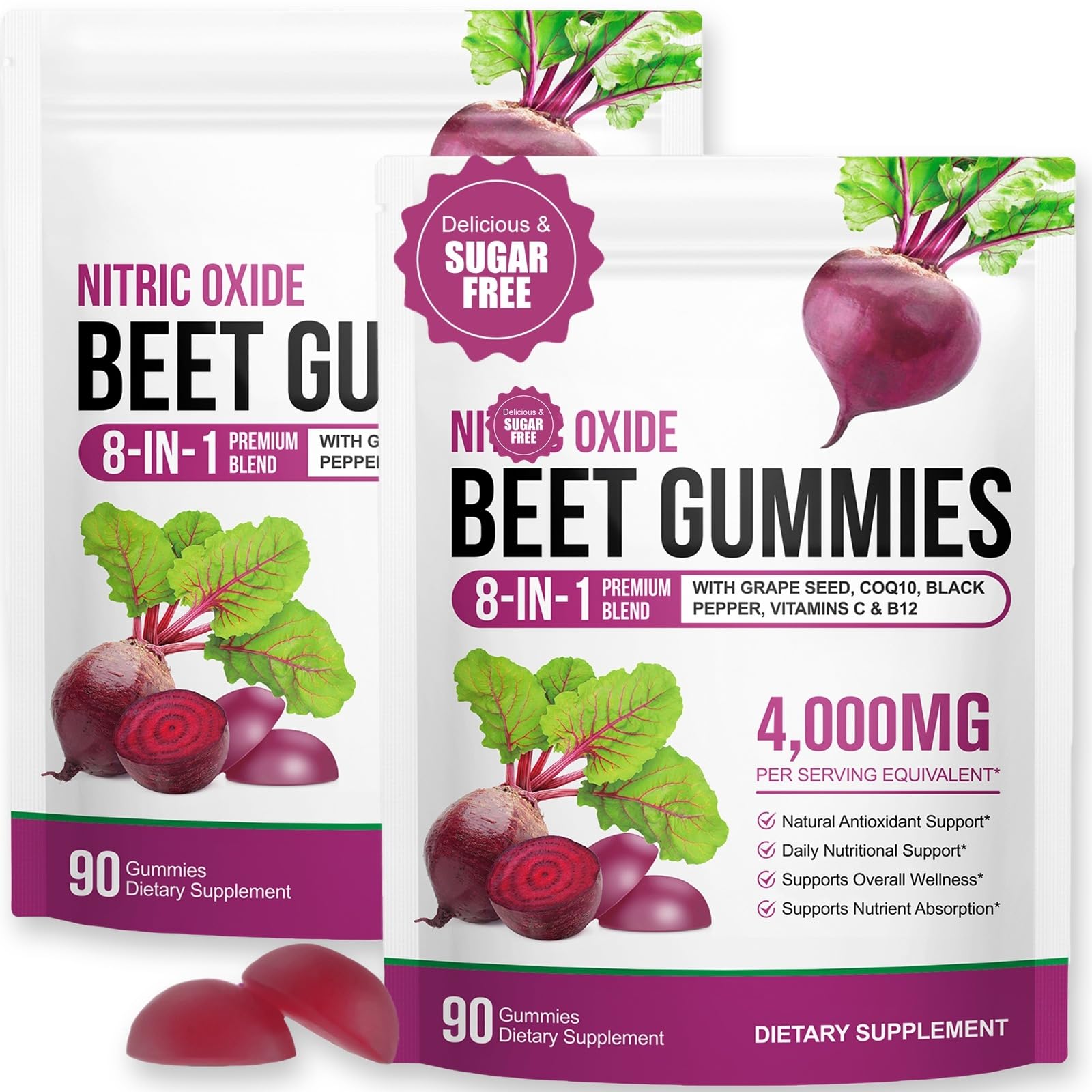 ECHTEYUN Beetroot Gummies front view with packaging