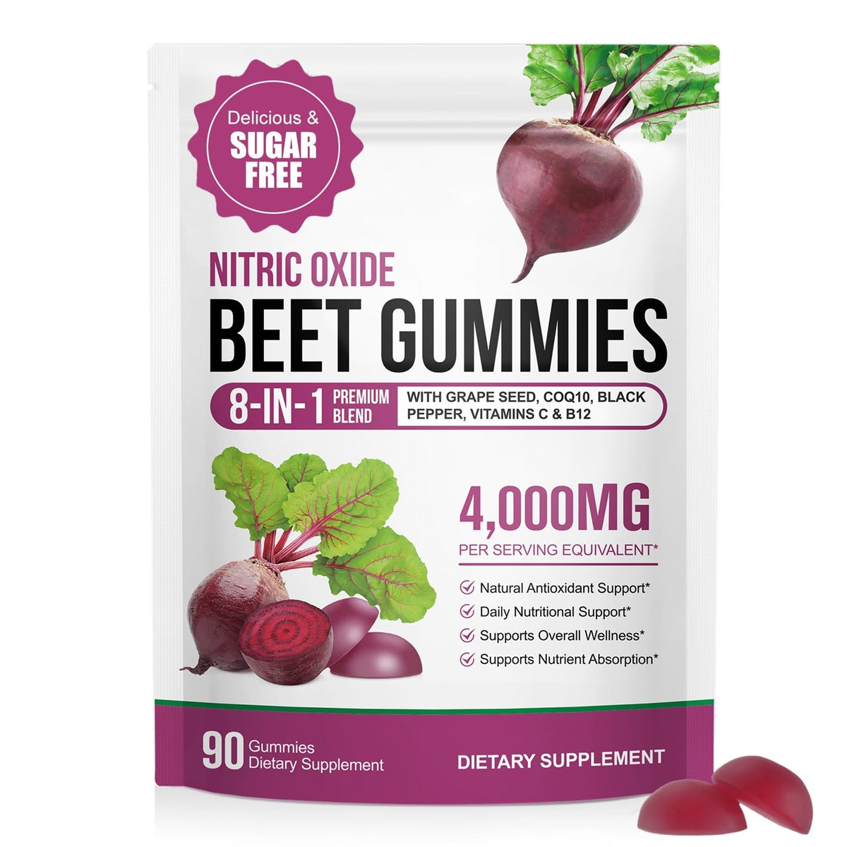 ECHTEYUN Super Beetroot Gummies front view packaging