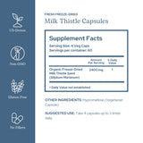 ECLECTIC INSTITUTE Milk Thistle Supplement side view showing ingredients