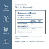 ECLECTIC INSTITUTE Nettle Supplement side view showing ingredients