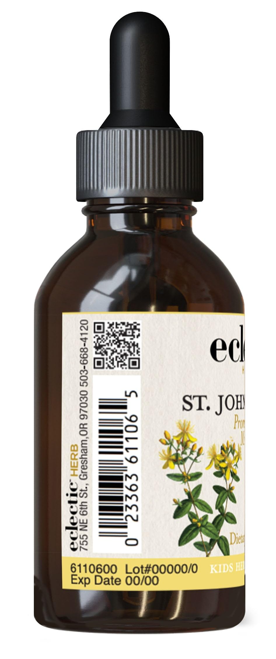 ECLECTIC INSTITUTE St. John's Wort Herbal Supplement packaging