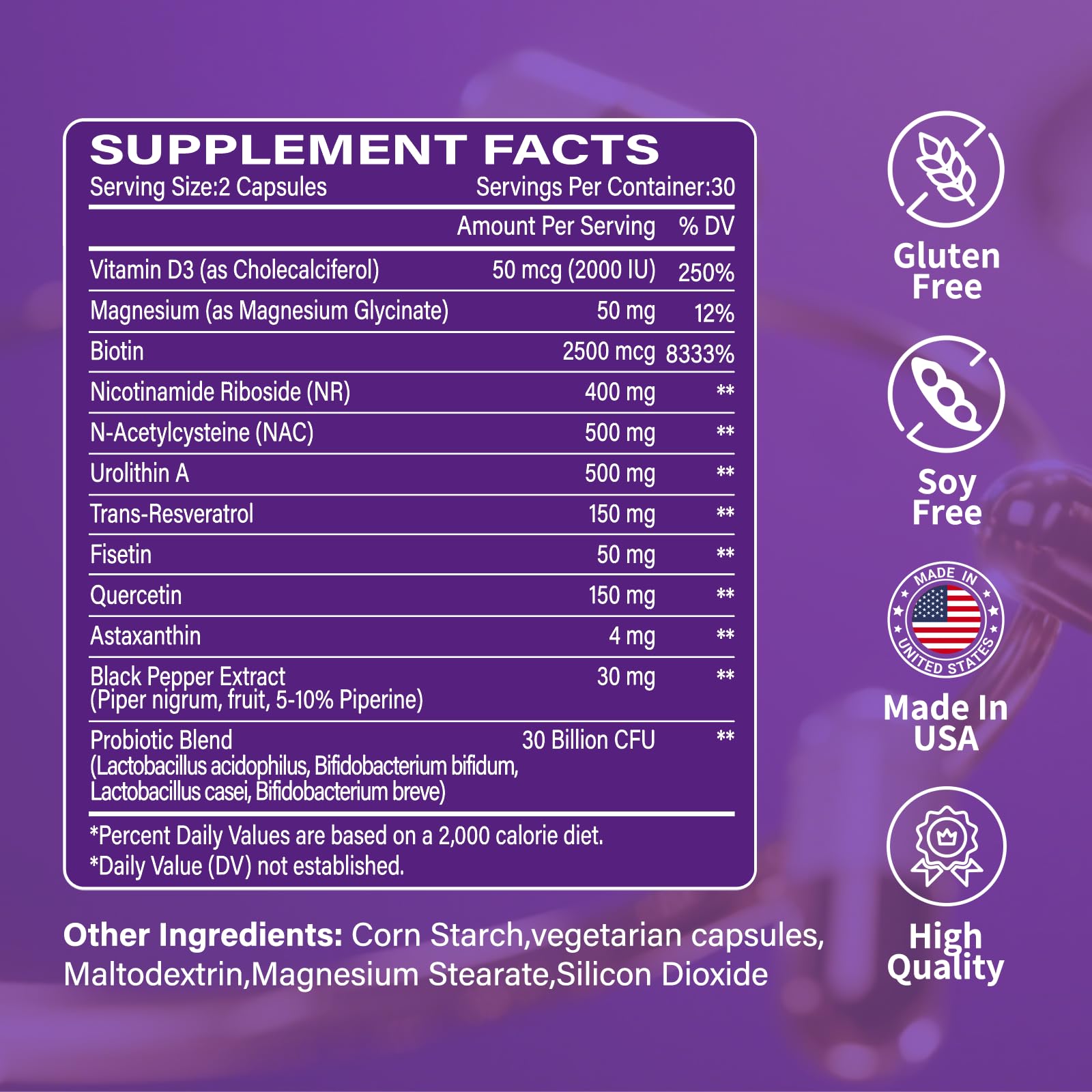 Ecliptron NAD+ supplement displayed with other health products