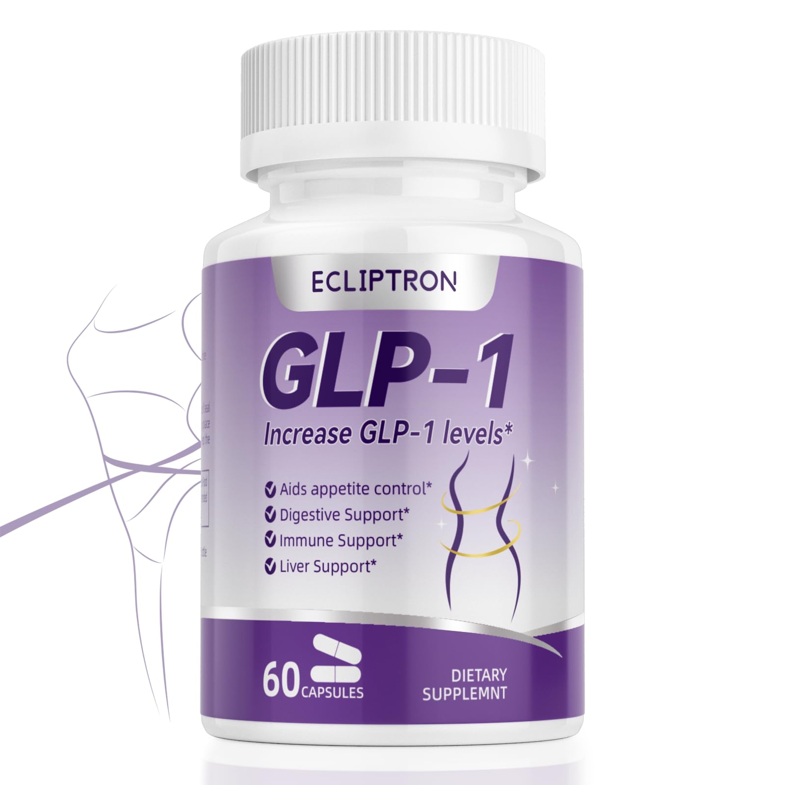 Ecliptron Probiotics Natural Support GLP-1 68g front view