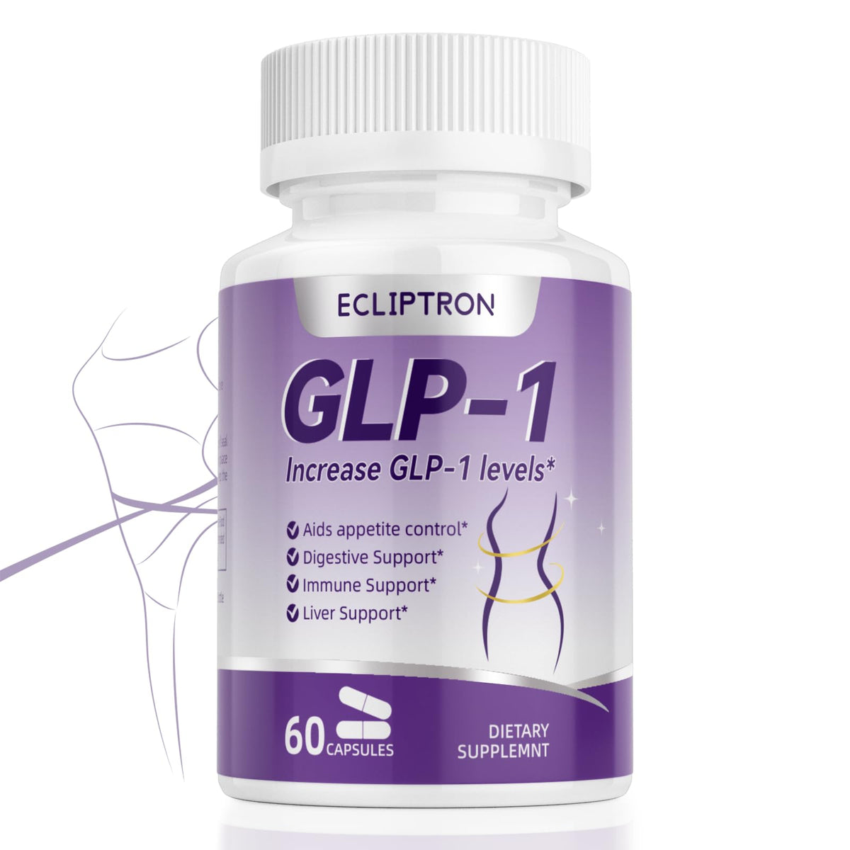 Ecliptron Probiotics Natural Support GLP-1 68g front view