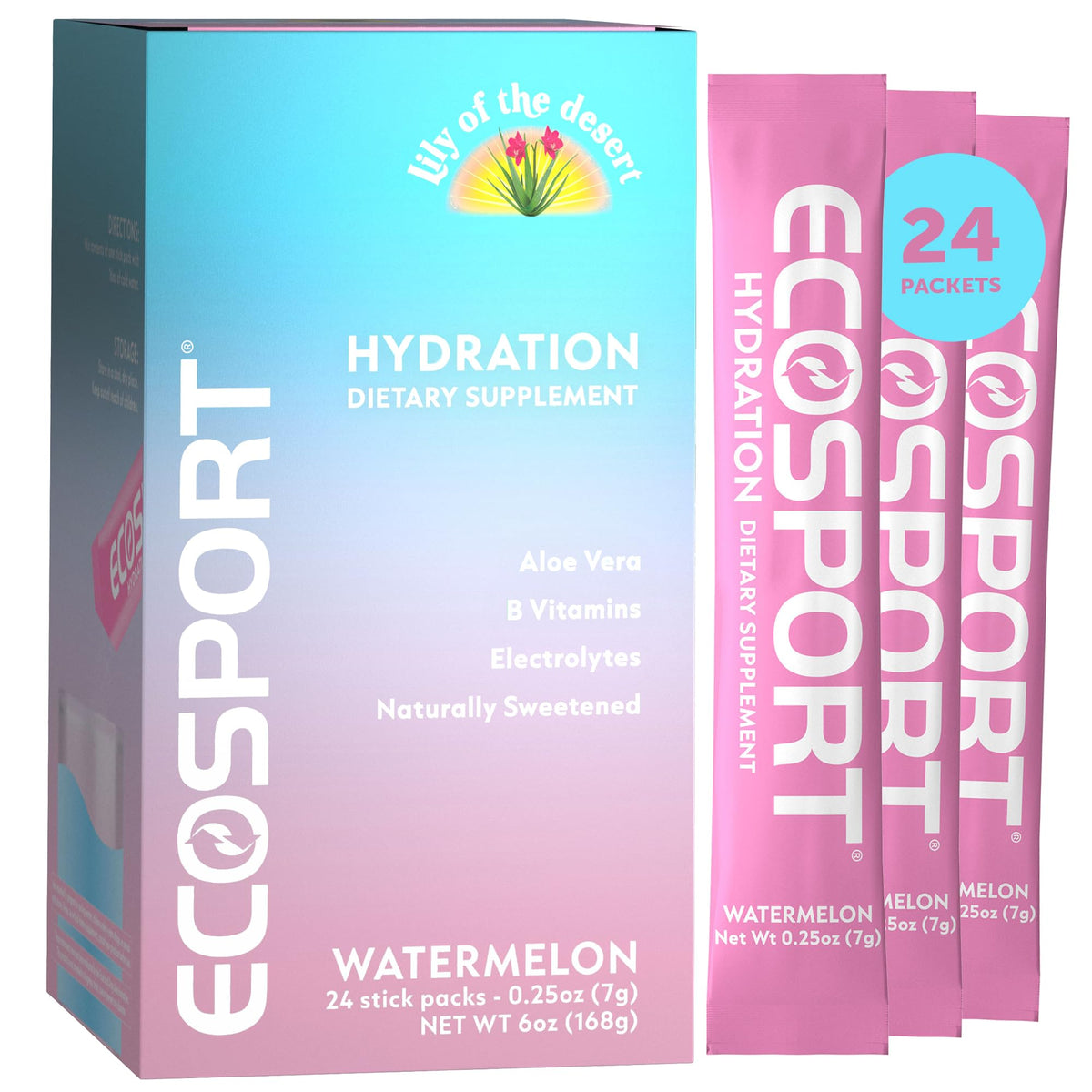 Eco Drink Watermelon Energy Drink Powder front view packaging