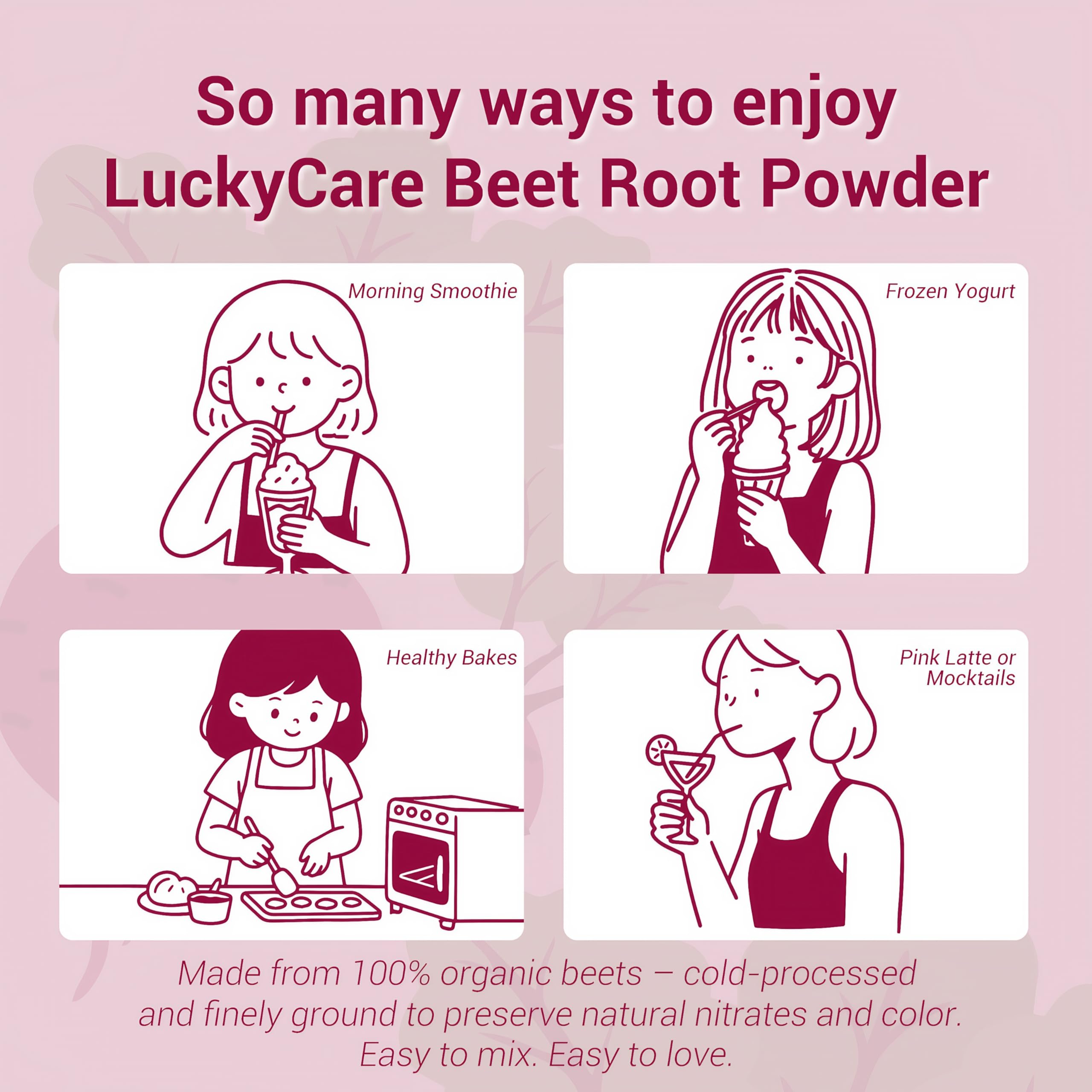 Eco-friendly packaging of Luckycare beetroot powder