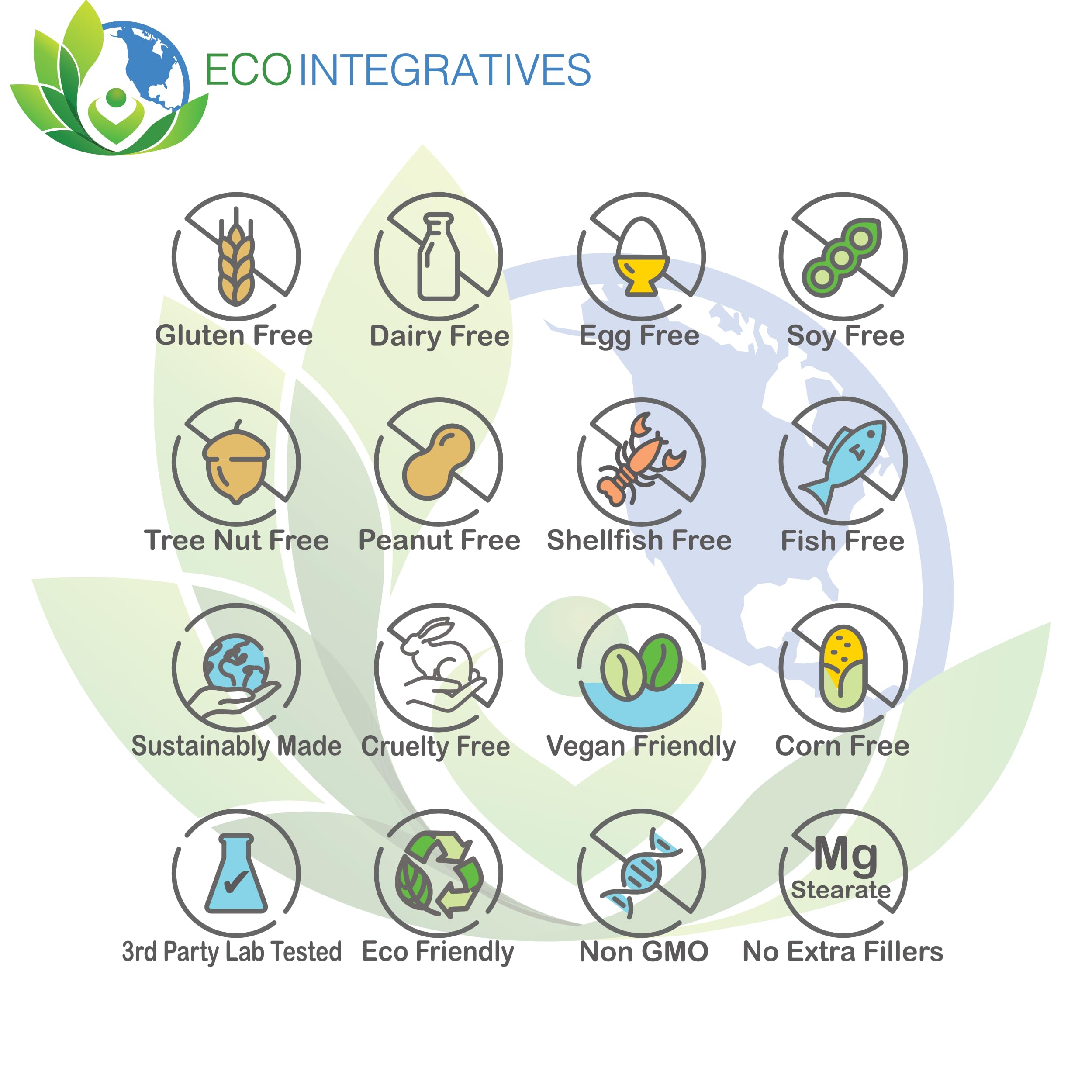 EcoIntegratives B-Complex Vitamins 30 Capsules on a wooden table