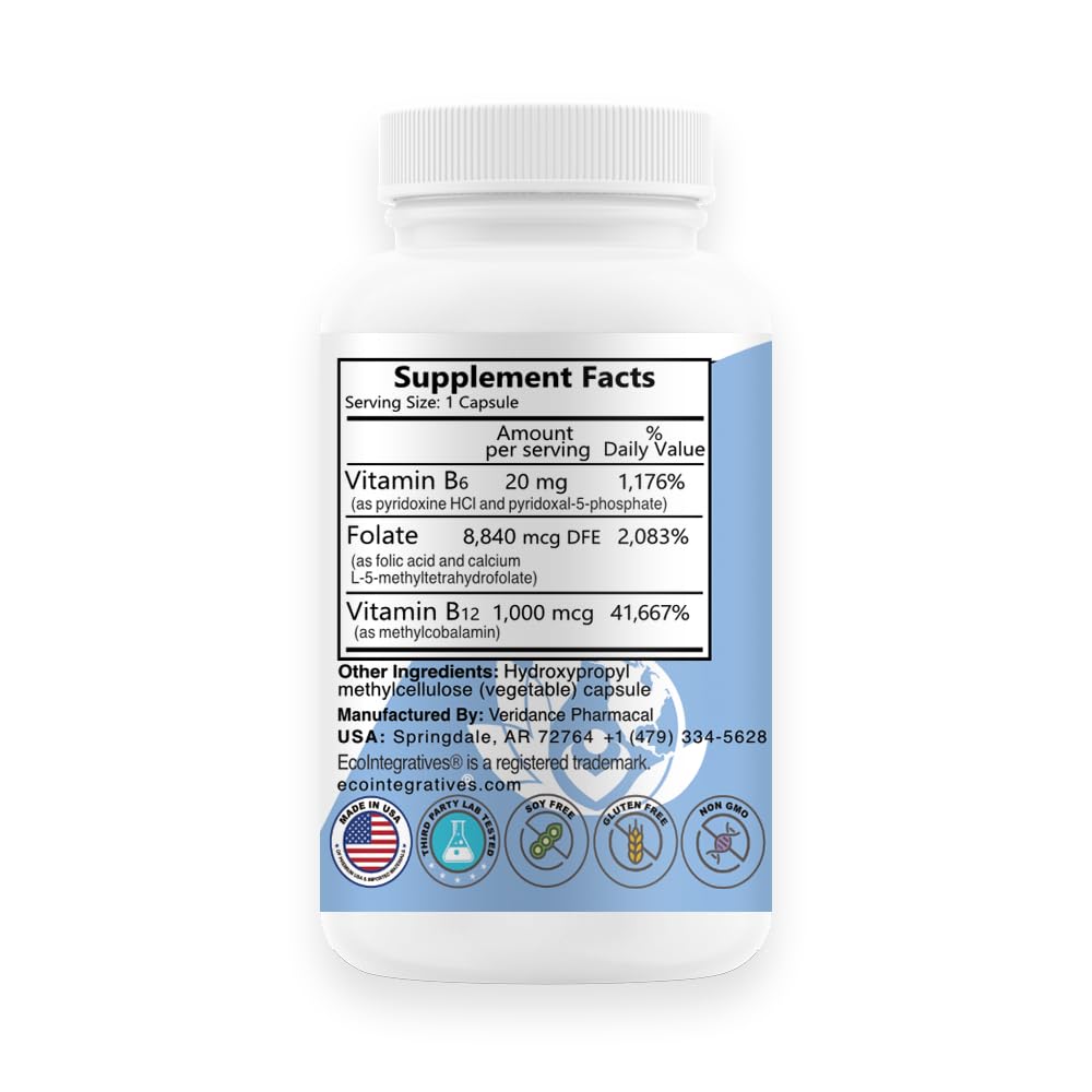 EcoIntegratives B-Complex Vitamins 30 Capsules side view