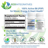 EcoIntegratives B6 (Pyridoxal Phosphate) 33.8mg 90 Capsules packaging