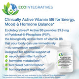 EcoIntegratives B6 (Pyridoxal Phosphate) 33.8mg 90 Capsules side view