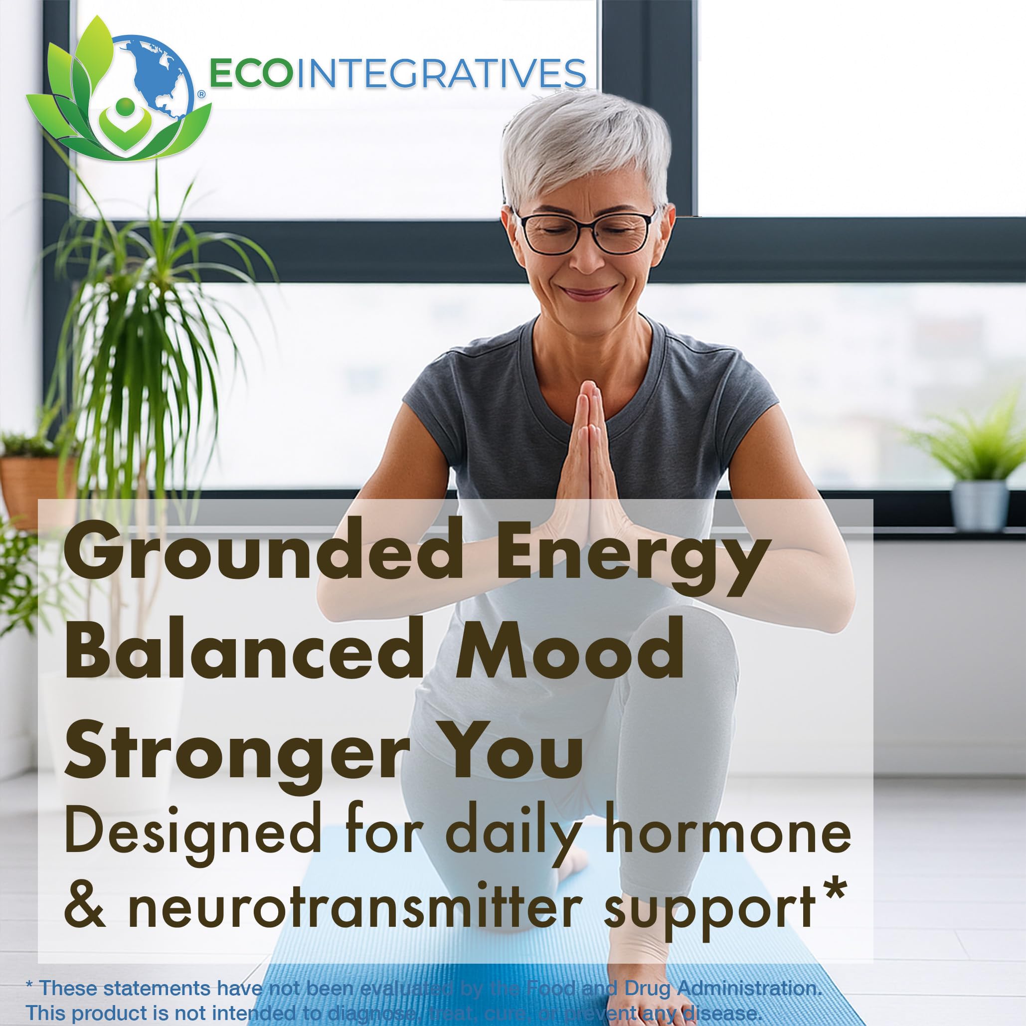 EcoIntegratives B6 (Pyridoxal Phosphate) 33.8mg capsules on a wooden table