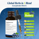 ECOLINIA Blueberry Herbal Drops 30ml in lifestyle setting