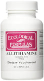 Ecological Formulas B1 (Thiamine) 50mg 60 capsules front view