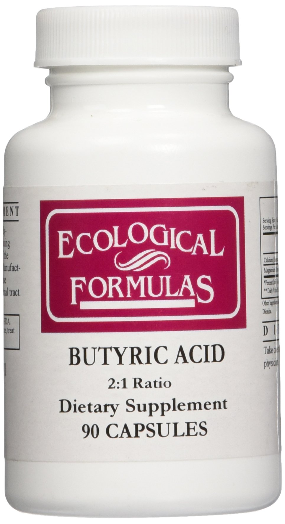 Ecological Formulas Butyric Acid Capsules 90 Count front view