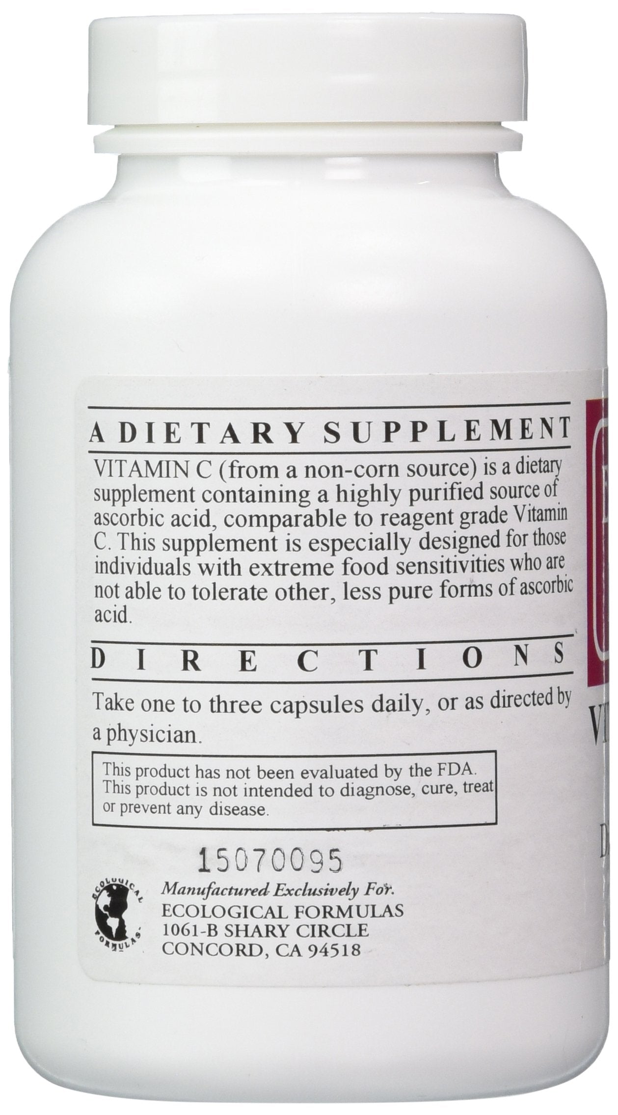 Ecological Formulas C-1000 Vitamin C 1000mg 120 capsules packaging