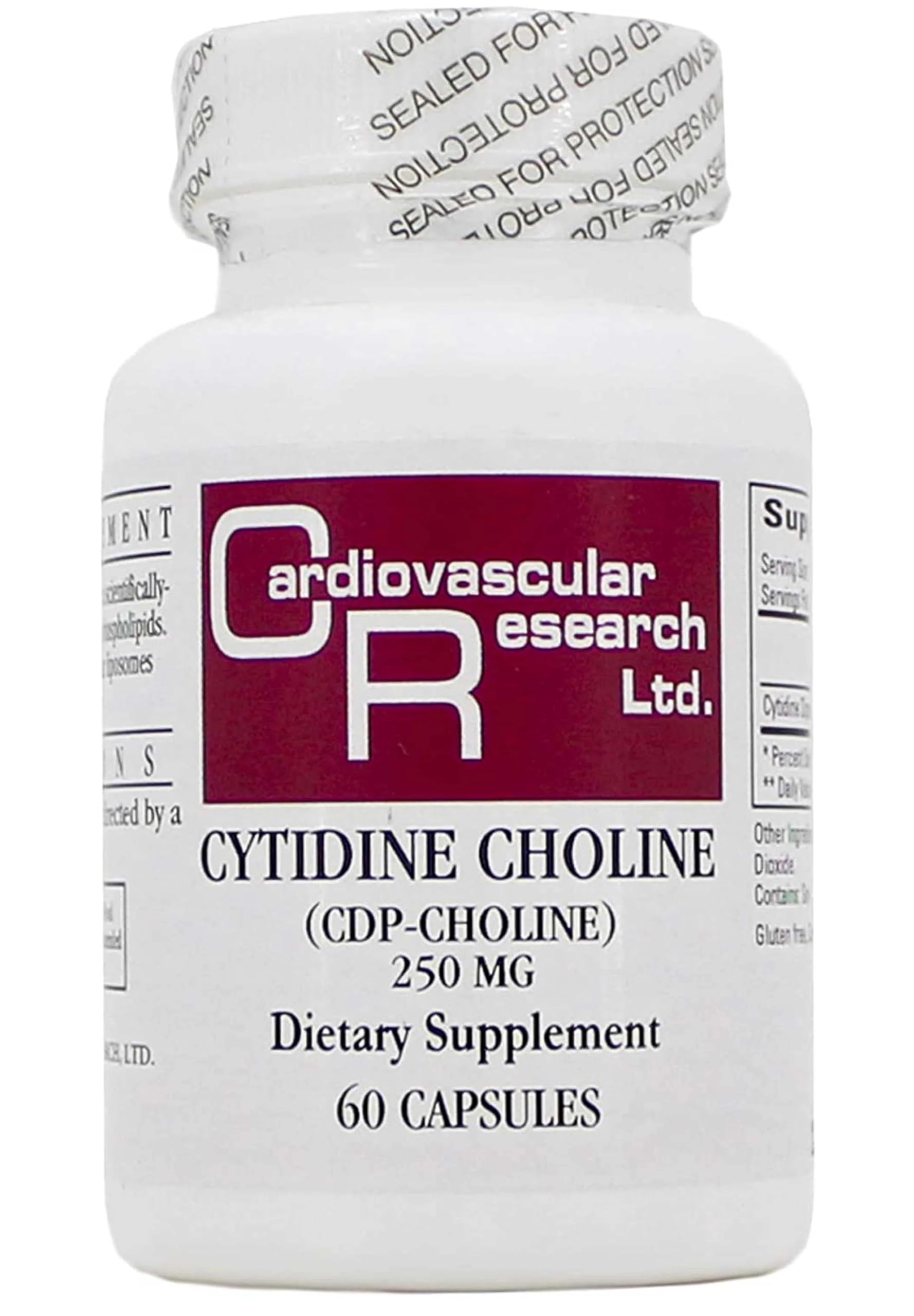 Ecological Formulas Cytidine Choline 250 mg 60 capsules front view