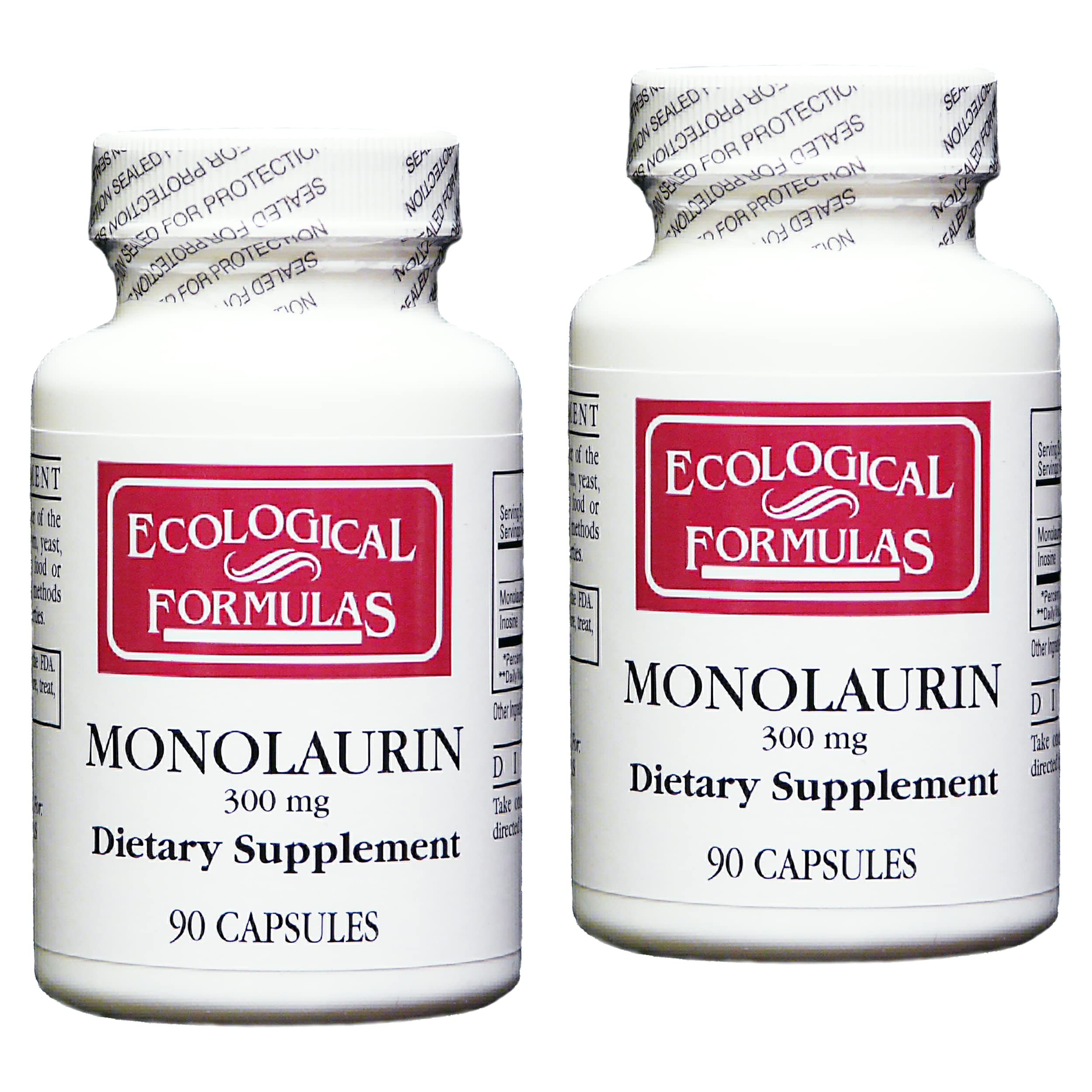 Ecological Formulas Monolaurin 180 capsules front view